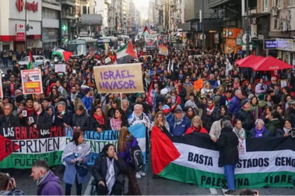 “Protesta zurdos contra Netanyahu en Argentina”