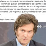 “Javier Milei arrasa con senadores por aumento a $10,2 millones”