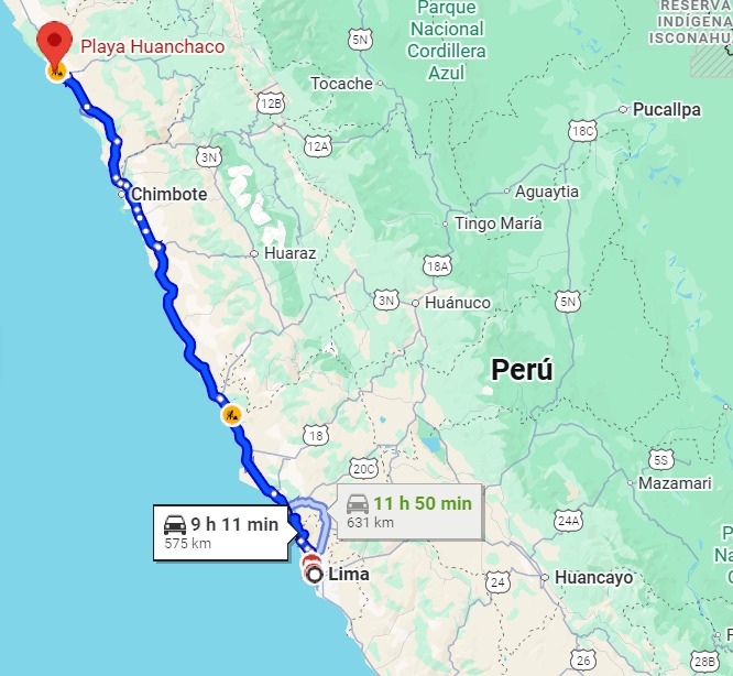 Ubicación de Huanchaco.
