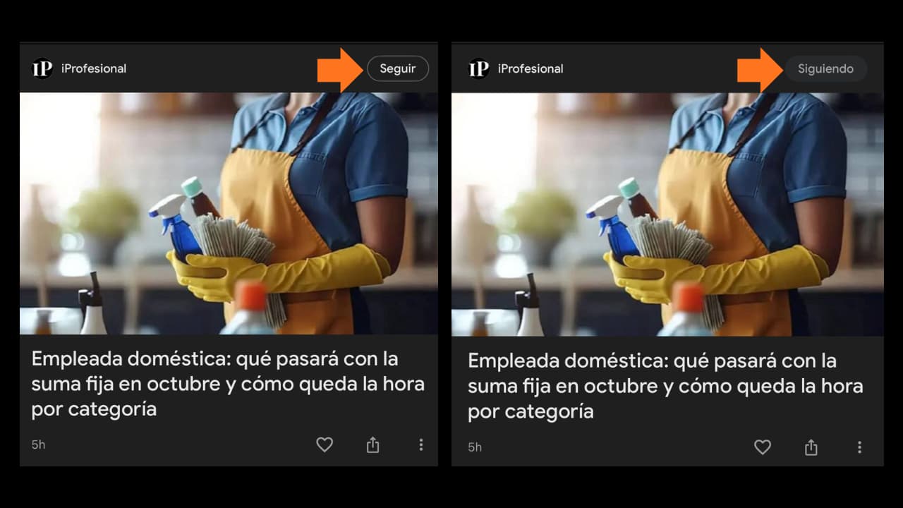 Seguir a iProfesional en Google Discover te permite personalizar tu feed de noticias.